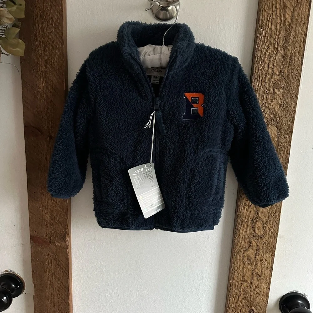New RARE Bucknell Bison University 6-12 M Baby Fleece Zip Jacket Garb Team 96